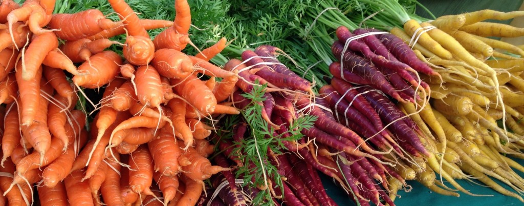 Rainbow Carrots at the Farmers Market