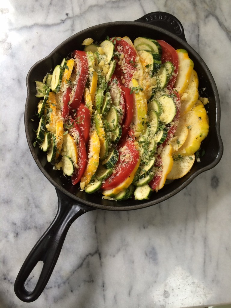 Baked Summer Squash & Heirloom Tomatoes