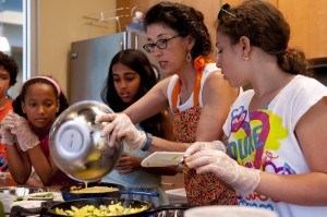 cooking frittata UNC Wellness Center